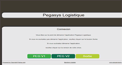 Desktop Screenshot of pegasys-logistique.com